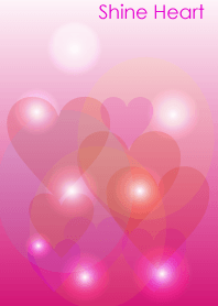 Shine heart in Pink