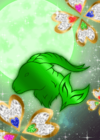 山羊座 四つ葉のクローバー -緑-