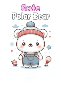 cute white polar bear - JP 37