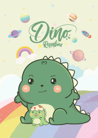 ไดโน ท้องฟ้าสายรุ้ง สีเขียวอ่อน