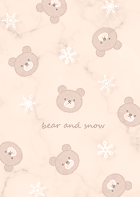 Bear and snow and marble orange13_2
