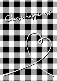 Gingham check black and white