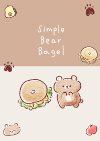 簡單的 熊 百吉餅 淺褐色的