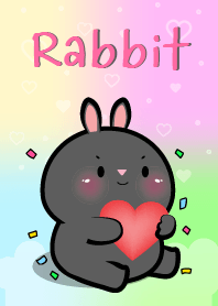 LOVE U Black Rabbit Theme