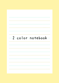 2 COLOR NOTEBOOKj-LB&YEL GR-LIGHT YELLOW