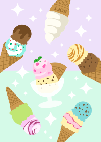 Ice cream2(purple&green)