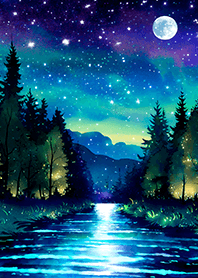 Beautiful starry night view#2612