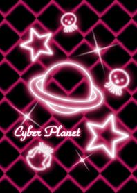 Cyber Planet -Neon vivid pink-