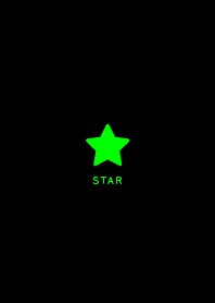 Simple Lucky Star / Black&Neon Green