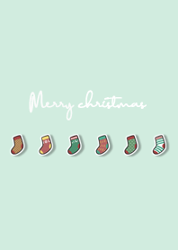 christmas socks - mint cream