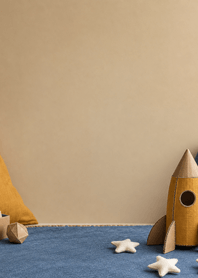 Mustard Cardboard Rocket