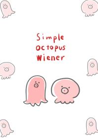 簡單的 章魚 章魚 維納 白藍