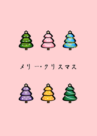Simple Cute Christmas tree(pink color)