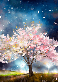 美しい夜桜の着せかえ#679