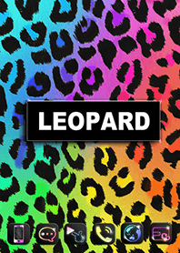 Colorful gradient leopard print
