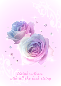 Rainbow rose with all the luck rising