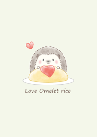 Hedgehog and omelet rice -green-