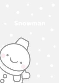 cute white snowman theme3