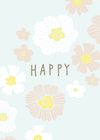 White and beige flower Slanting6 Japan