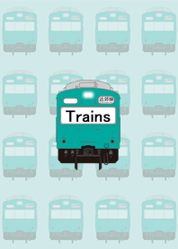 懐かしい日本の電車（エメラルド色）