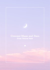 Crescent moon and stars 92/natural style