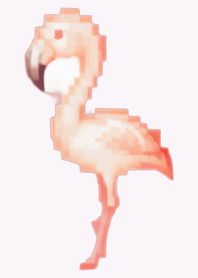 Flamingo Pixel Art Theme  Purple 03