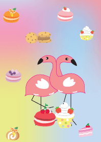 Cute flamingo theme v.4 JP