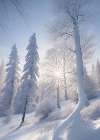 冬の雪のさまざまな姿 aD1273