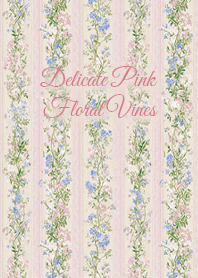 Delicate Pink Floral Vines