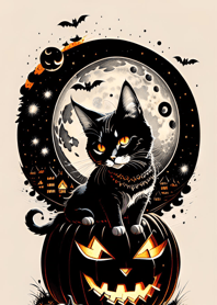 halloween cat 1616E7