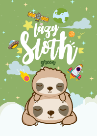 Sloth Lazy Galaxy Green