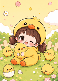 Little Chick is Happy Garden2
