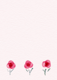 Watercolor flowers-Pink.