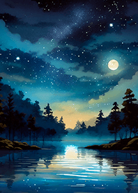 Beautiful starry night view#2898