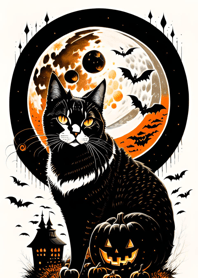 halloween cat 442B16