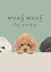 Woof Woof - Toy poodle - DUSTY GREEN