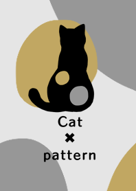 Calico cat pattern x silhouette (gray)