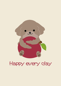 貴賓犬-紅色蘋果