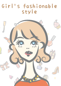 Girl's fashionable style theme