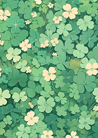 Covered in four-leaf clovers