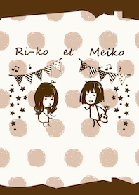 Meiko-tan and Riiko-tan Theme sepia
