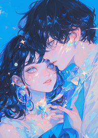 藍色星空❤恩愛的情侶