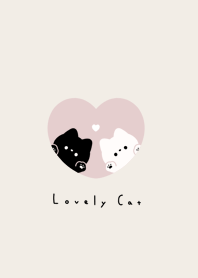 Pair Cats in Heart(NL)|pink brown.