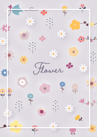 violet daisy and floral pattern 04_2