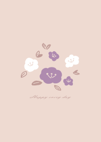 簡約 冬天 紫色 花 2