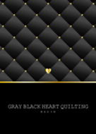 GRAY BLACK HEART QUILTING