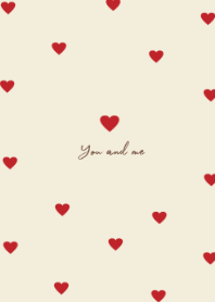 pattern heart (redbeige brown)
