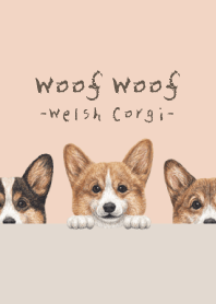 Woof Woof - Welsh Corgi 01 - SHELL PINK