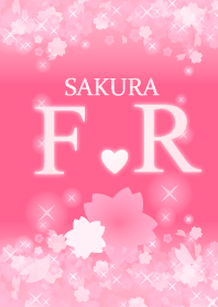 F&R イニシャル 運気UP!かわいい桜デザイン