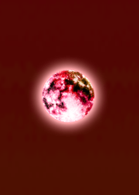 Autumn Orange Red Full Moon